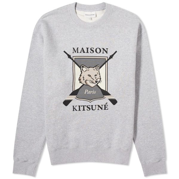 Maison Kitsune College Fox Printed Comfort Crew Sweat