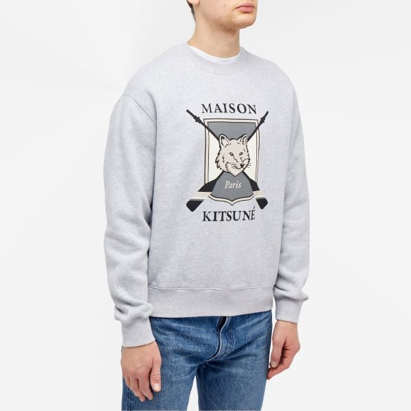 Maison Kitsune College Fox Printed Comfort Crew Sweat