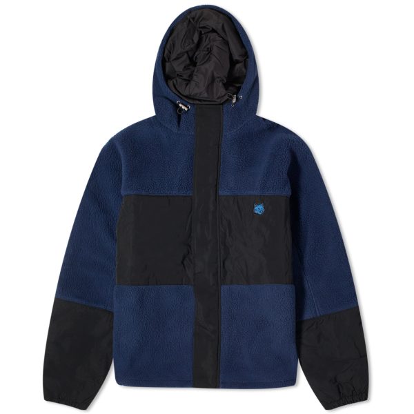 Maison Kitsune College Fox Patch Color Block Fleece Jacket