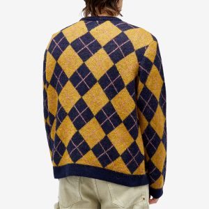 Awake NY Argyle Mohair Crew Knit