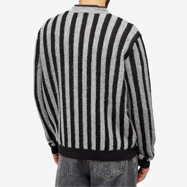 Maison Kitsune Flag Logo Intarsia Stripe Knit