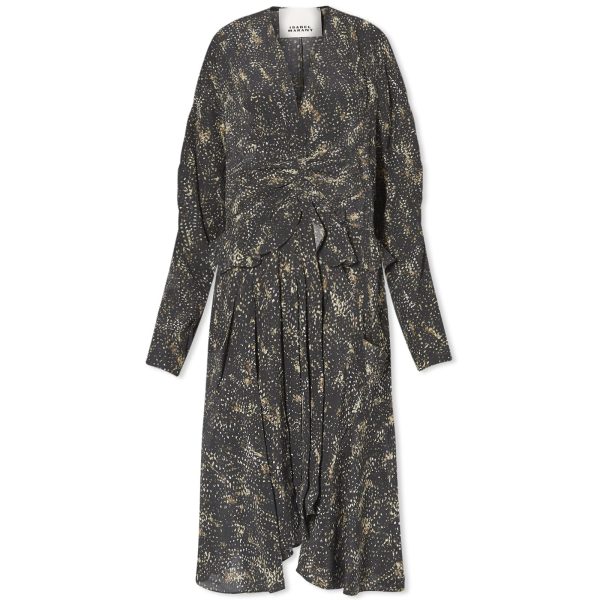 Isabel Marant Usmara Printed Long Sleeve Dress