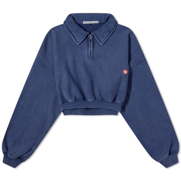 Alexander Wang Shrunken Half Zip Sweat