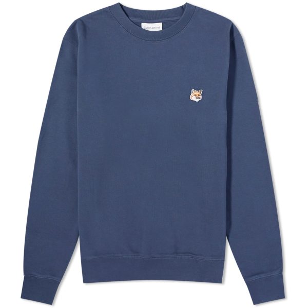 Maison Kitsune Fox Head Patch Crew Sweat