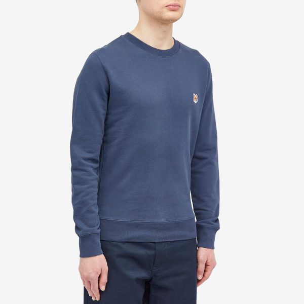 Maison Kitsune Fox Head Patch Crew Sweat