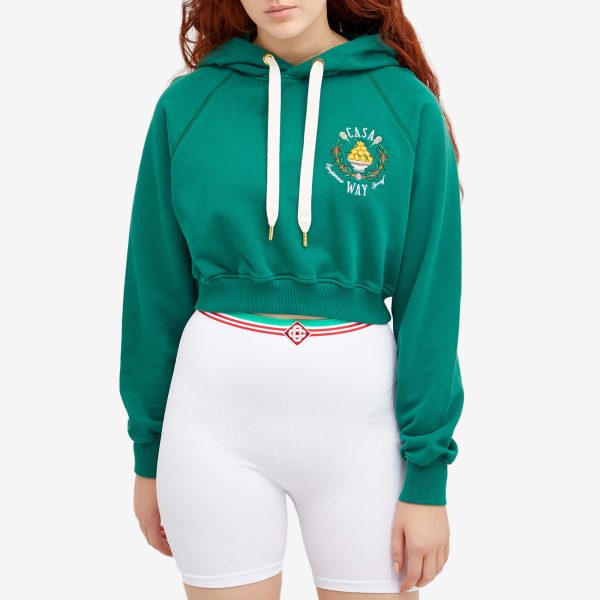 Casablanca Casa Way Embroidered Crop Hoodie