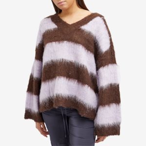Obey Amara Striped Knit Sweater