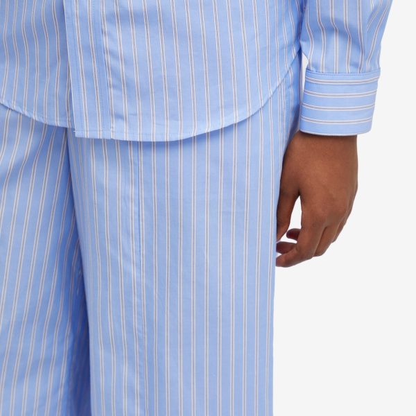 Toga Stripe Cotton Wide Leg Trousers