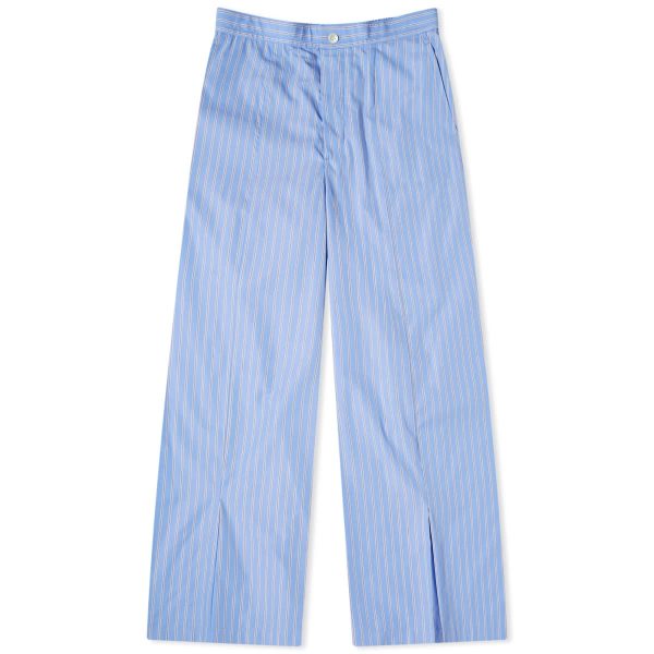 Toga Stripe Cotton Wide Leg Trousers