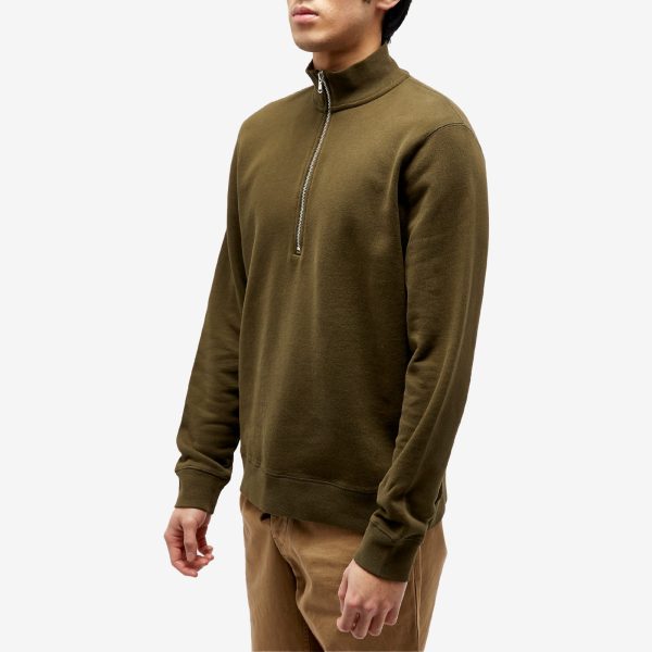 Sunspel Loopback Half Zip Sweater