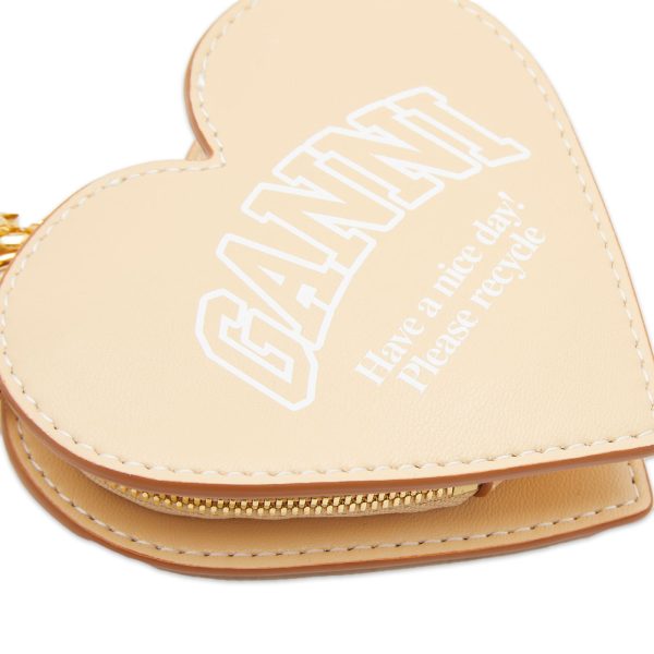 GANNI Funny Heart Zip Coin Purse
