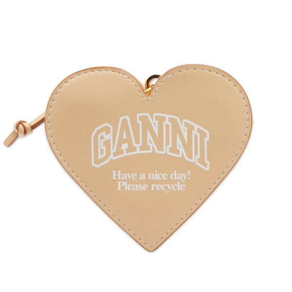 GANNI Funny Heart Zip Coin Purse