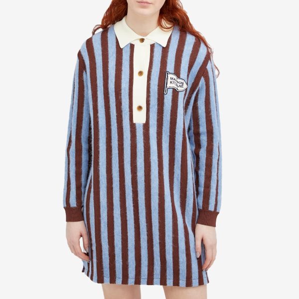 Maison Kitsune Striped Polo Dress