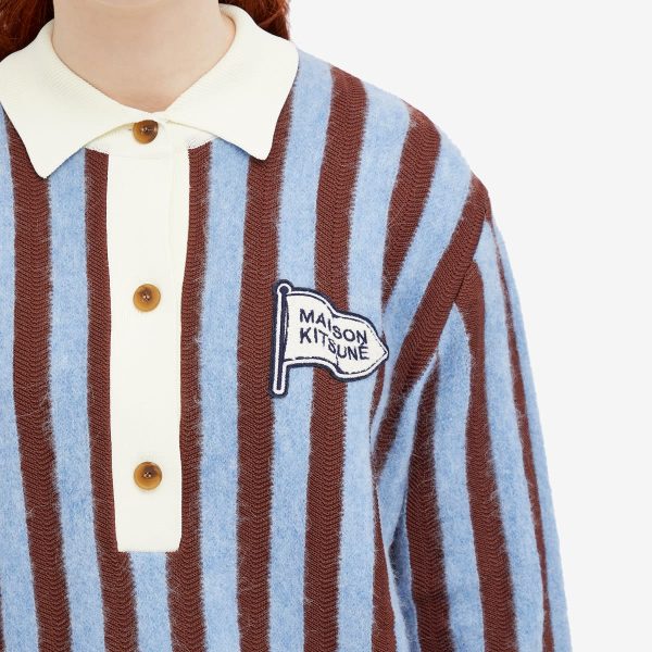 Maison Kitsune Striped Polo Dress