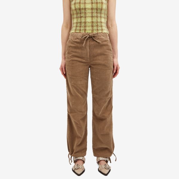 GANNI Washed Corduroy Drawstring Pants