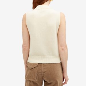 GANNI Cashmere Mix Sleeveless Polo