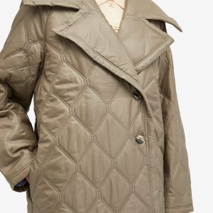 GANNI Shiny Quilt Coat
