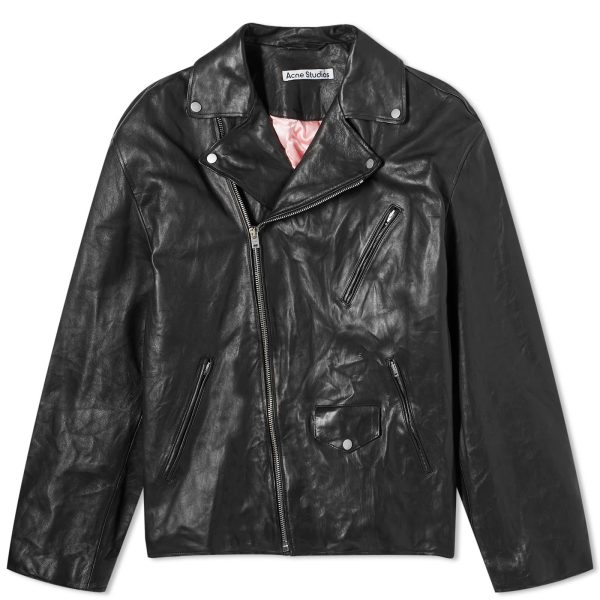 Acne Studios Liker Distressed Nappa Leather Jacket