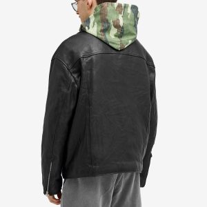 Acne Studios Liker Distressed Nappa Leather Jacket