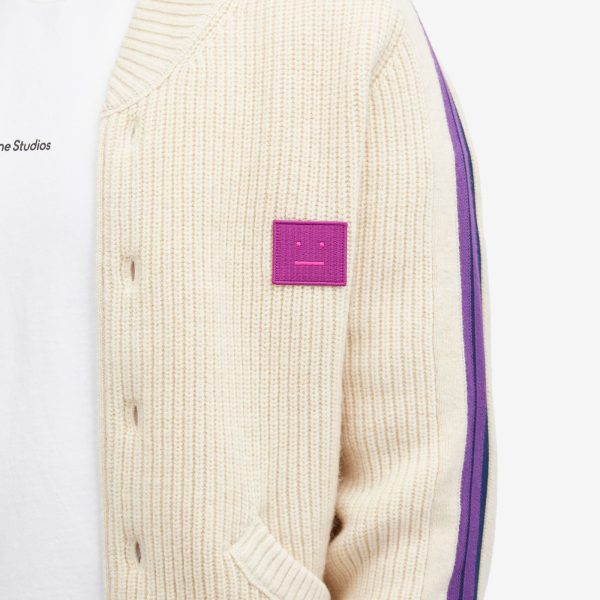 Acne Studios Karling Varsity Stripe Face Cardigan