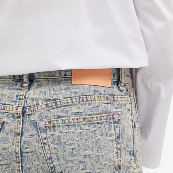 Acne Studios Macaria Monogram Denim Mini Skirt