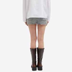 Acne Studios Macaria Monogram Denim Mini Skirt