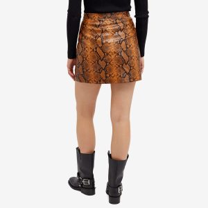 KITRI Collette Snakeskin Vinyl Mini Skirt