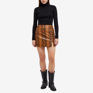 KITRI Collette Snakeskin Vinyl Mini Skirt
