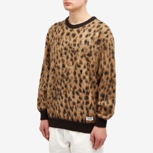 Wacko Maria Leopard Mohair Knitted Jumper