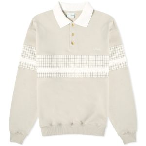 Drôle de Monsieur Stripe Polo Colalr Sweat