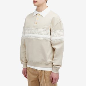 Drôle de Monsieur Stripe Polo Colalr Sweat