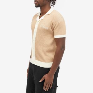Rhude Contrast Knit Button-Up Polo