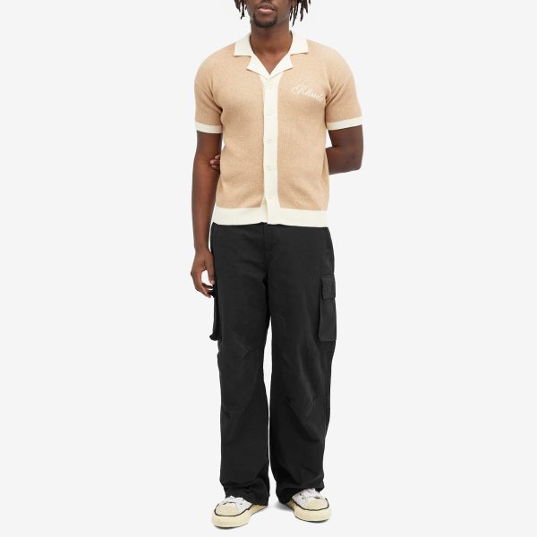 Rhude Contrast Knit Button-Up Polo