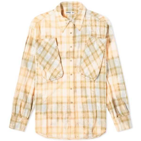 OPEN YY Faded Check Pocket Shirt