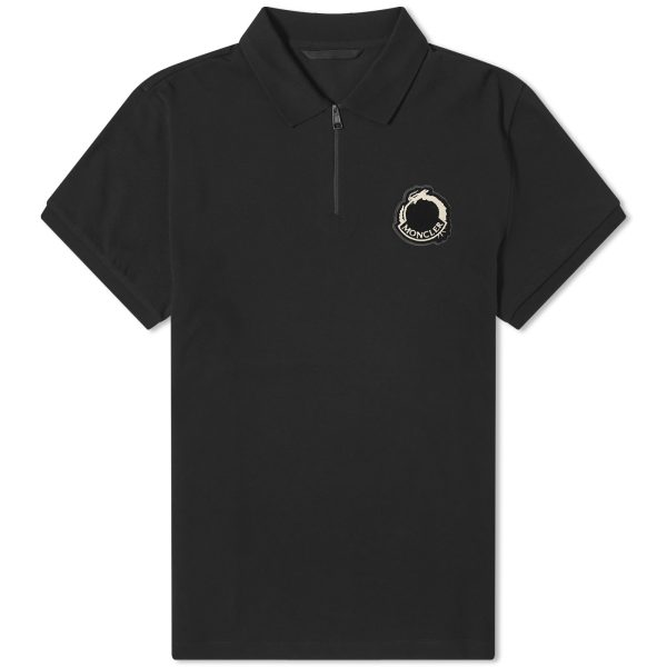 Moncler Embroidered Dragon Piquet Polo