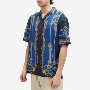 Versace Nautical Print Silk Vacation Shirt