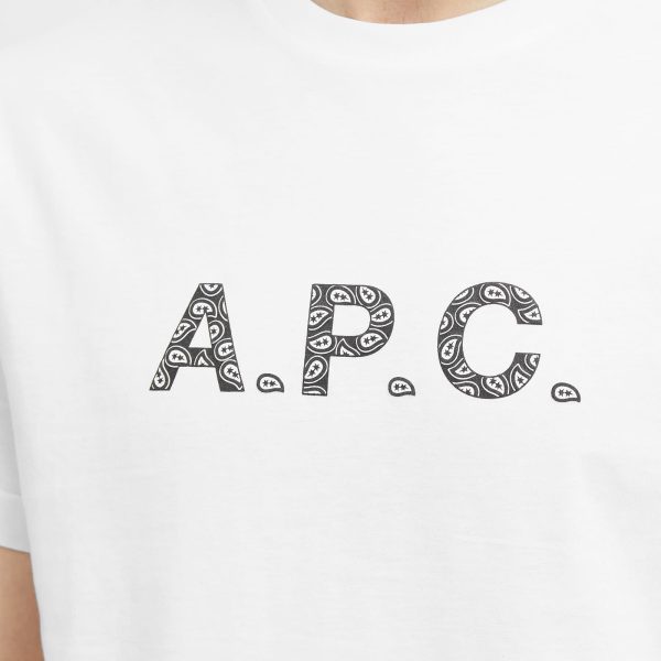 A.P.C. James Paisley Logo T-Shirt