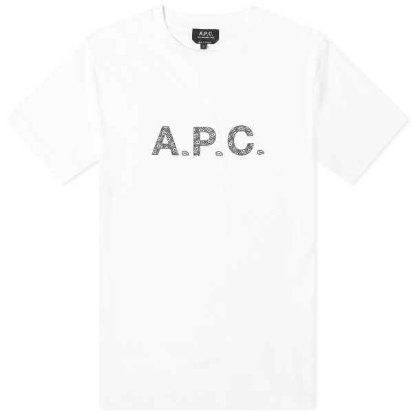 A.P.C. James Paisley Logo T-Shirt