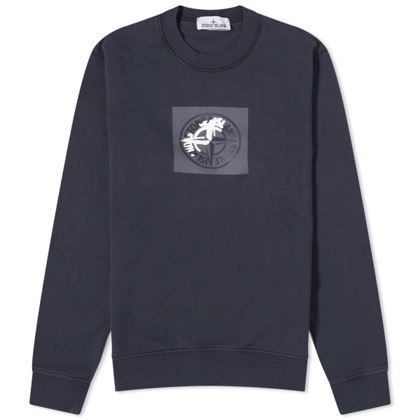 Stone Island Institutional One Badge Print Crew Sweat