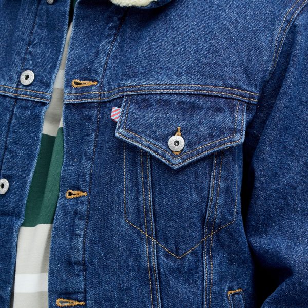 Icecream Running Dog Sherpa Denim Trucker Jacket