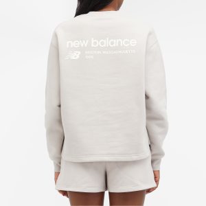 New Balance Linear Heritage Brushed Back Fleece Crewneck