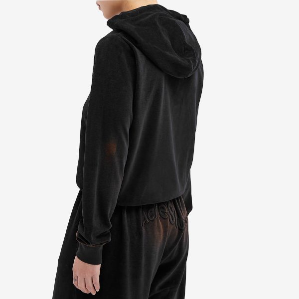 Acne Studios Velour Logo Hoodie