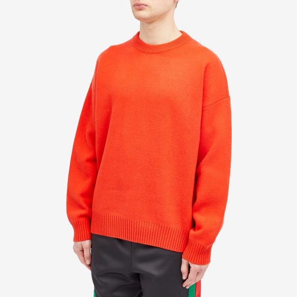 Gucci Logo Tab Crew Neck Knit Jumper