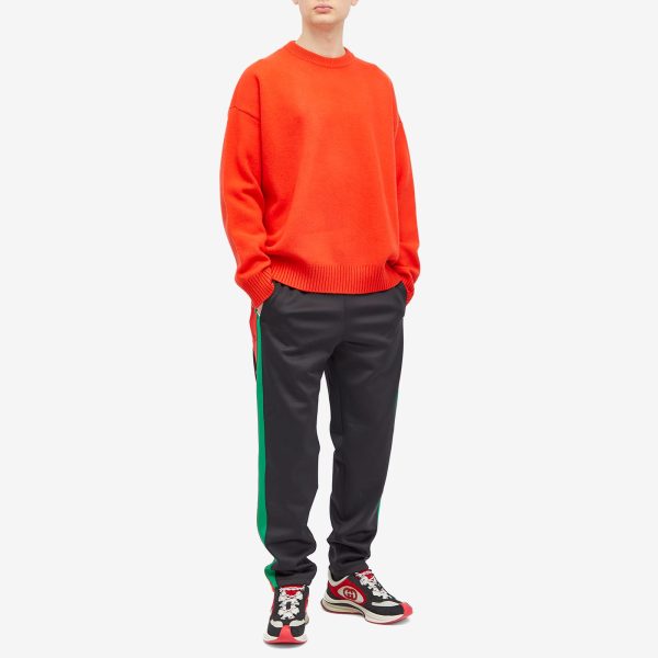 Gucci Logo Tab Crew Neck Knit Jumper