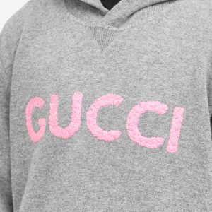 Gucci Intarsia Logo Knit Hoodie