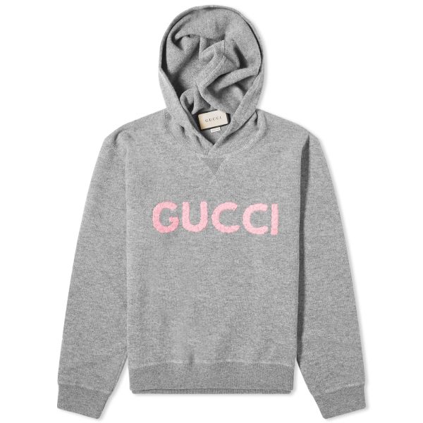 Gucci Intarsia Logo Knit Hoodie