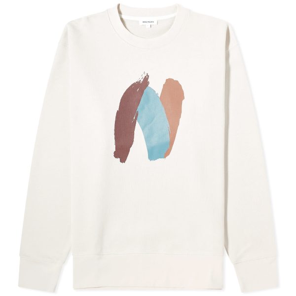 Norse Projects Arne Relaxed Paint N Logo Crew Sweatshirt