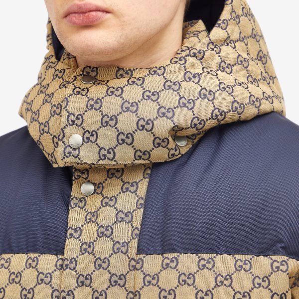 Gucci Guuci GG Panel Down Jacket