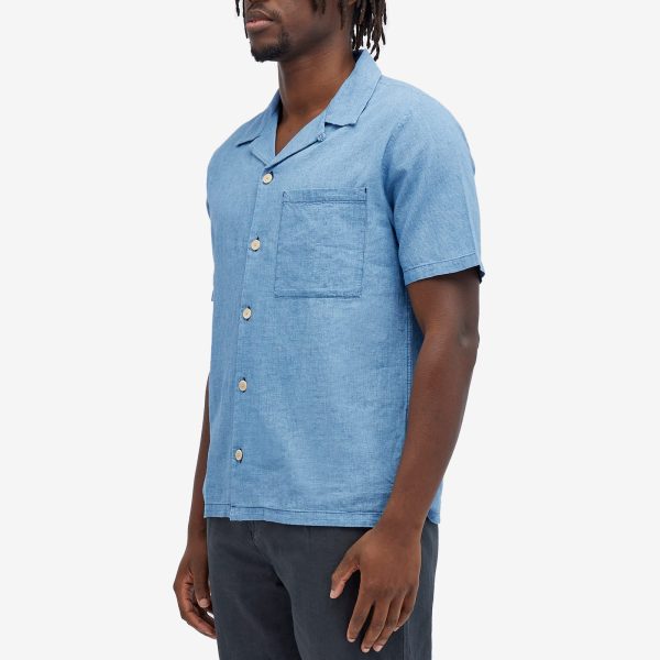 Folk Short Sleeve Soft Collar Shirt