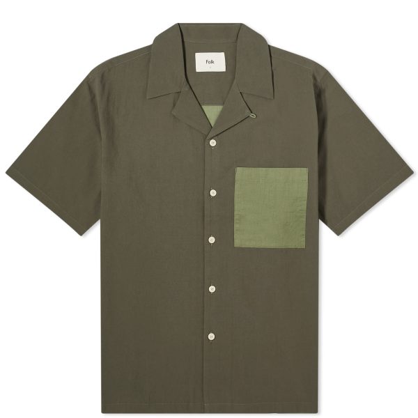 Folk Short Sleeve Soft Collar Shirt